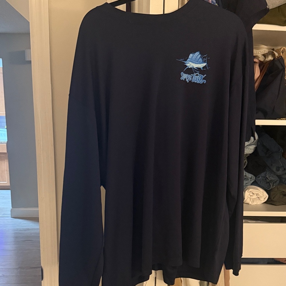 Classic Navy Performance Long Sleeve Tee